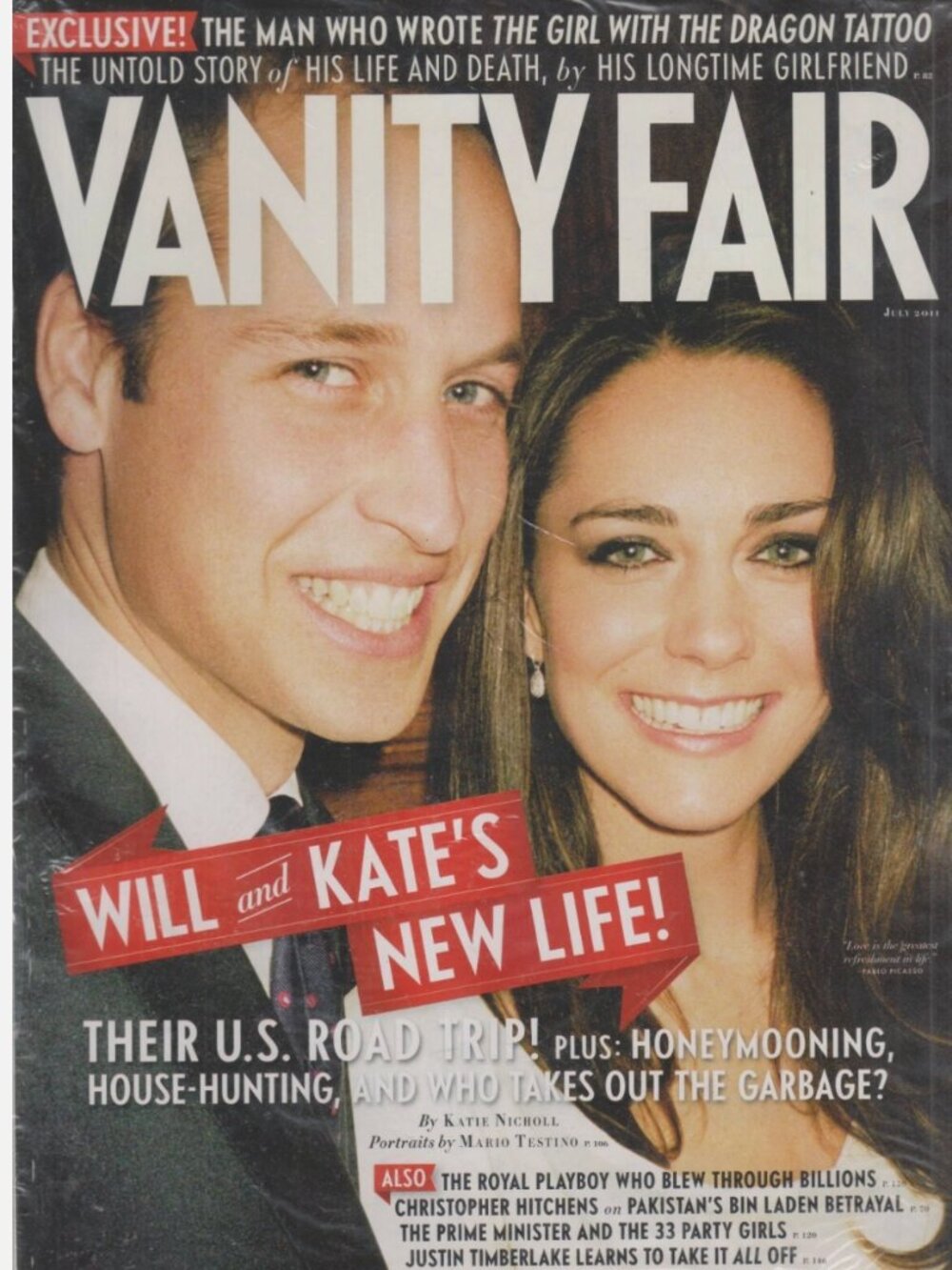 Vanity Fair Magazine July 2011, Will and Kate's New Life! Their U.S. Road trip